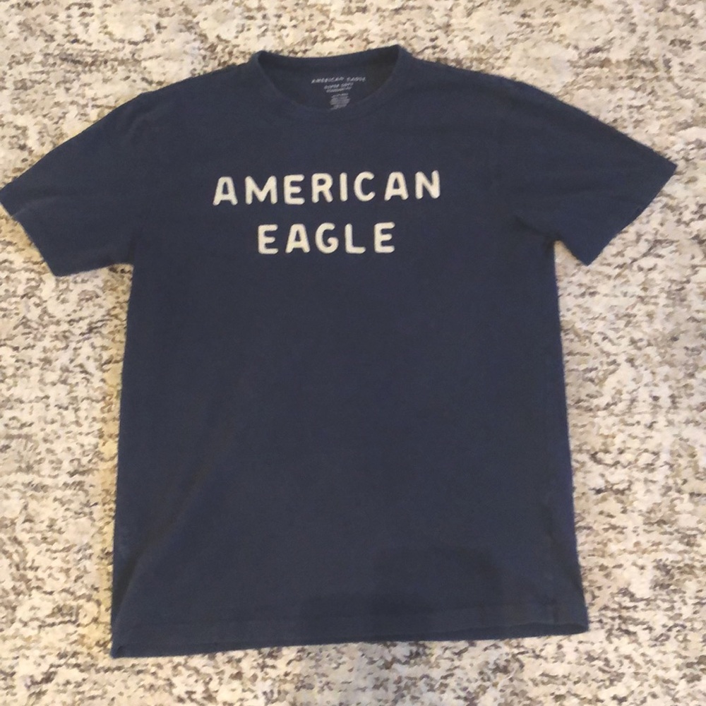 The size is XS and light blue. Very soft and from American Eagles Outfitters